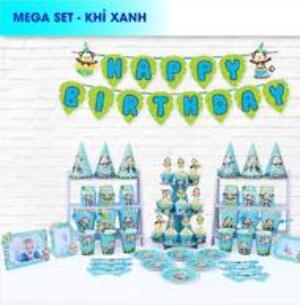 Set Bàn Tiệc Chủ Đề Khỉ Xanh